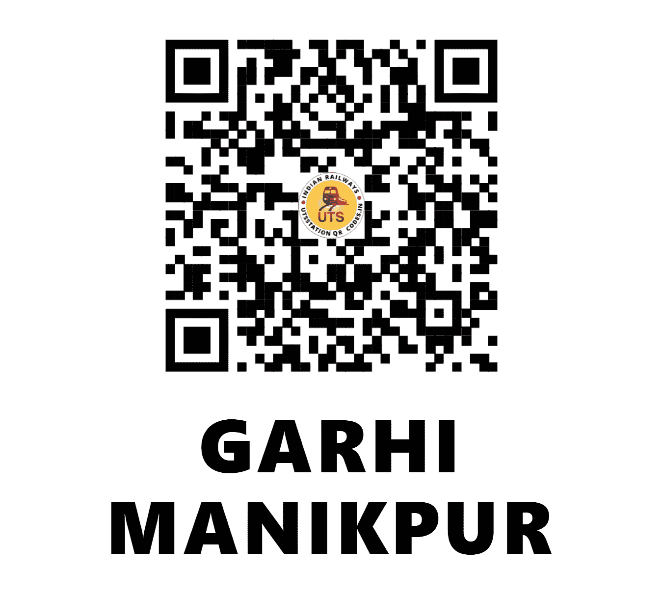 UTS QR Code for GARHI MANIKPUR - GRMR (NR - UTTAR PRADESH)
